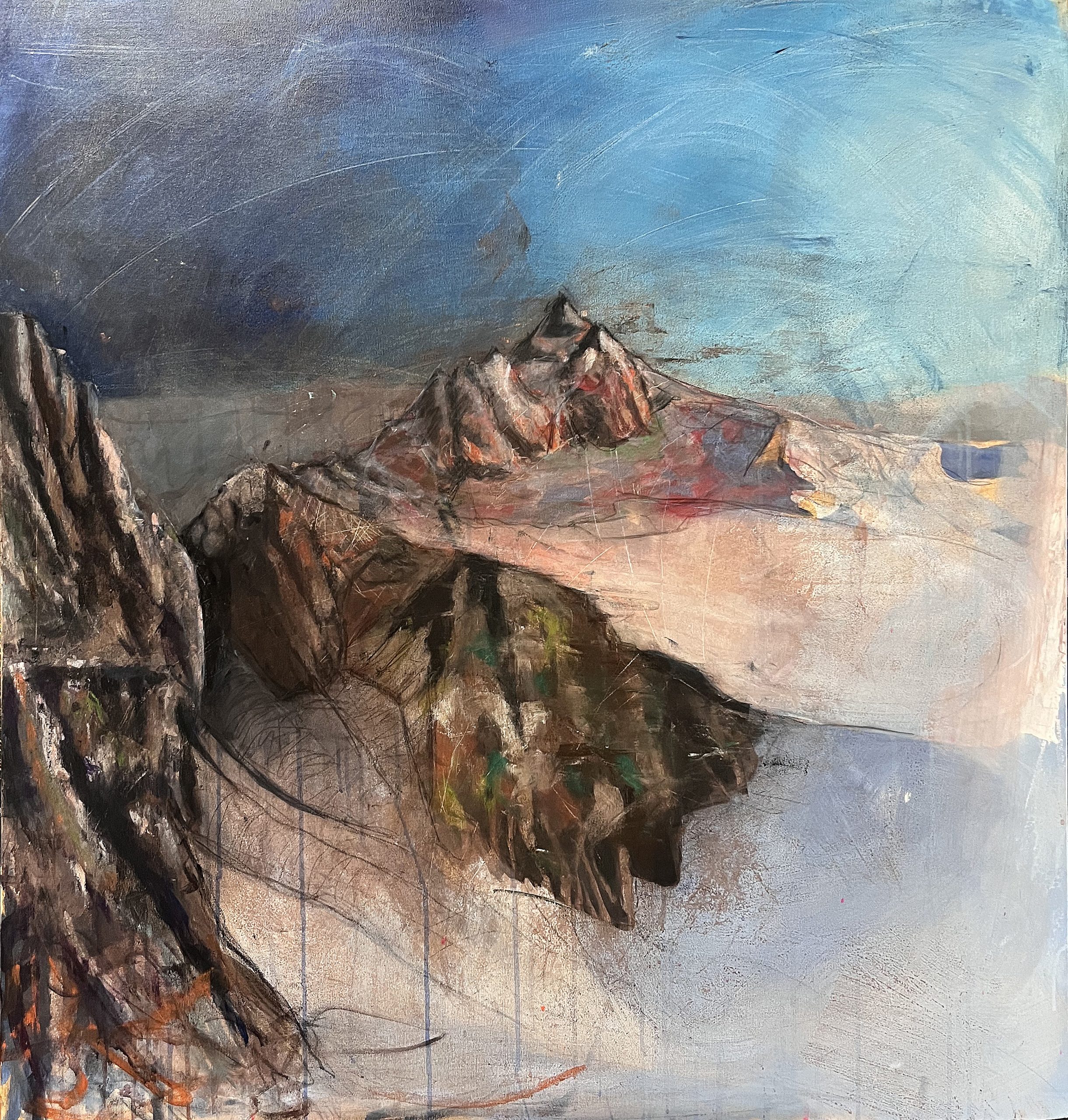 Peinture du refuge de l’Aiguille du Midi par Didier Chastan
